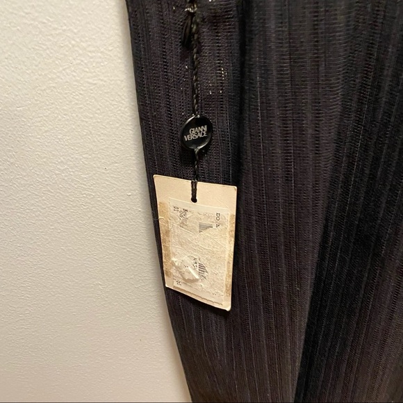 VTG NWT Gianni Versace Couture V Neck Shimmer Dress Size 40 - Picture 8 of 11